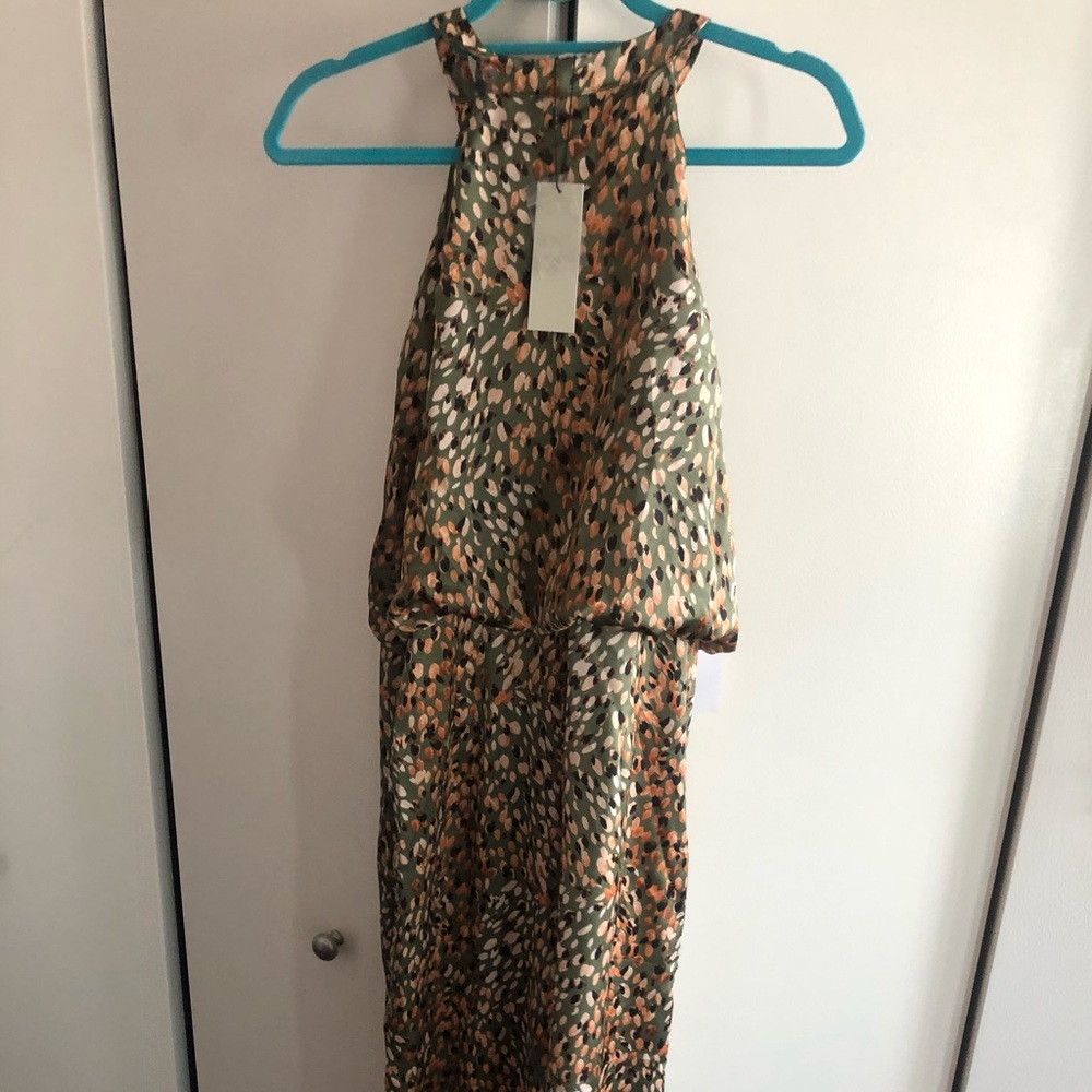 Never Fully Dressed Khaki Printed Jumpsuit